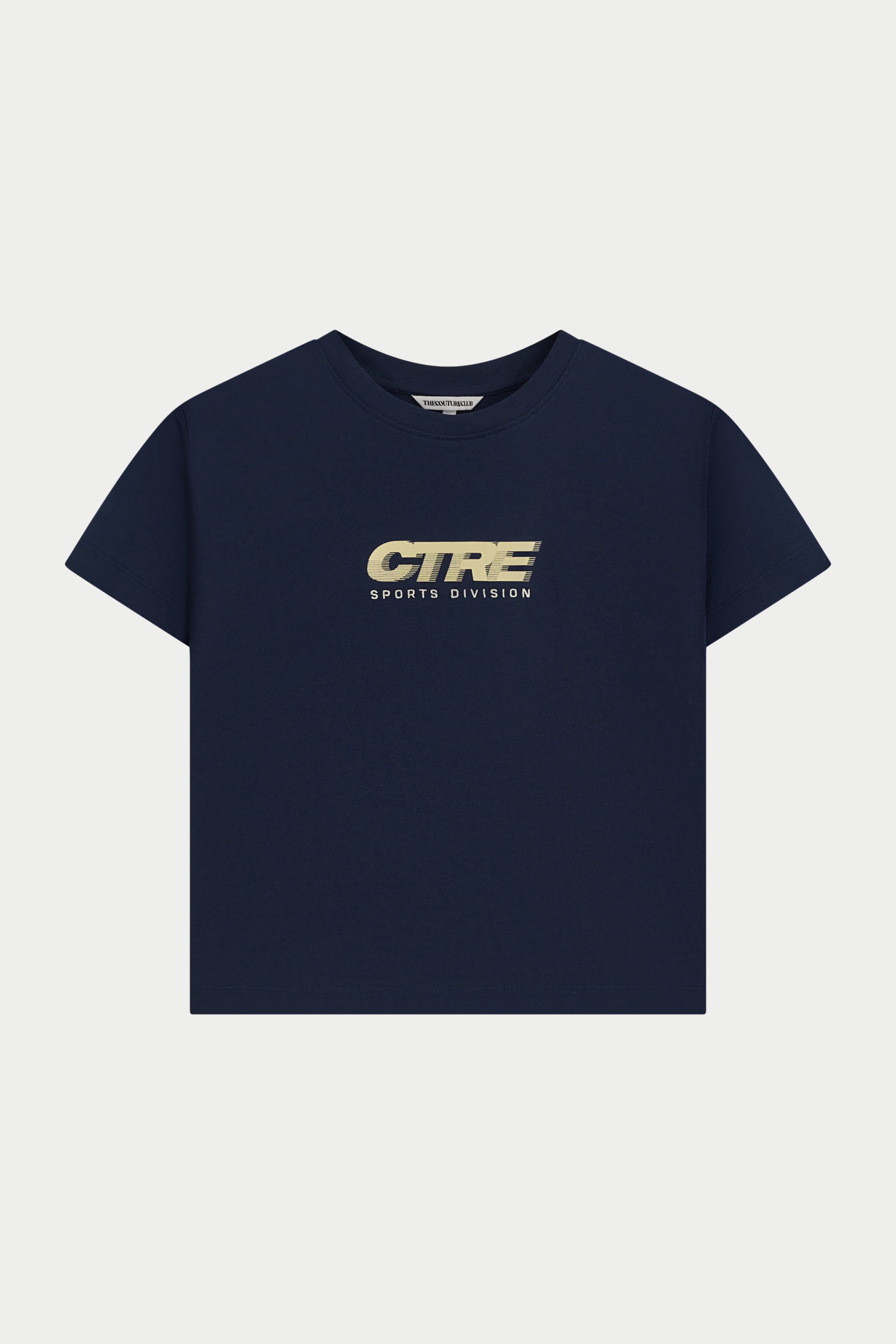 RETRO SPORT CTRE GRAPHIC BABY TEE - NAVY