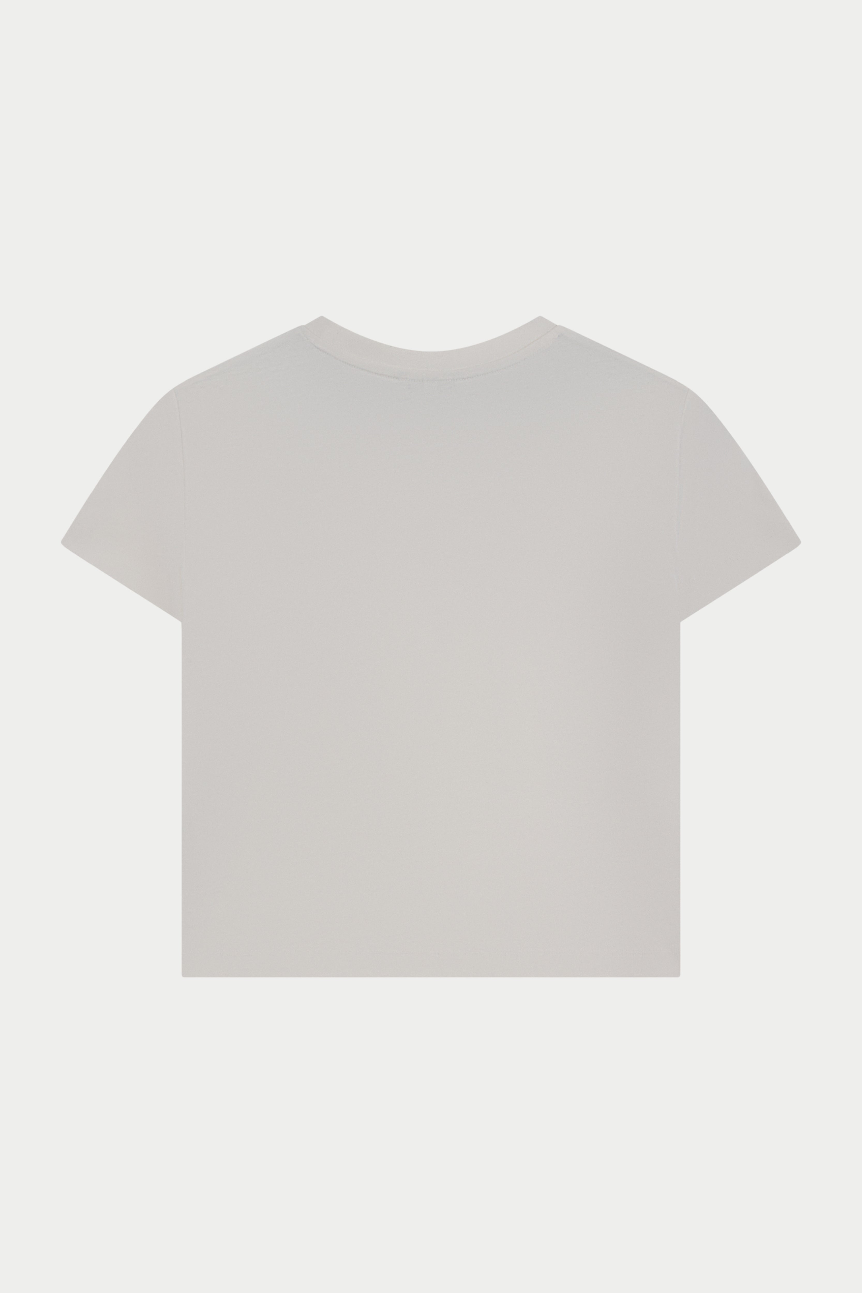 RETRO SPORT CTRE GRAPHIC BABY TEE - OFF WHITE