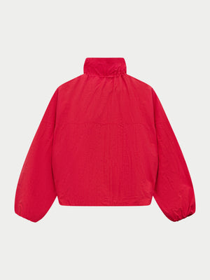 FUNNEL NECK SHELL JACKET - RED