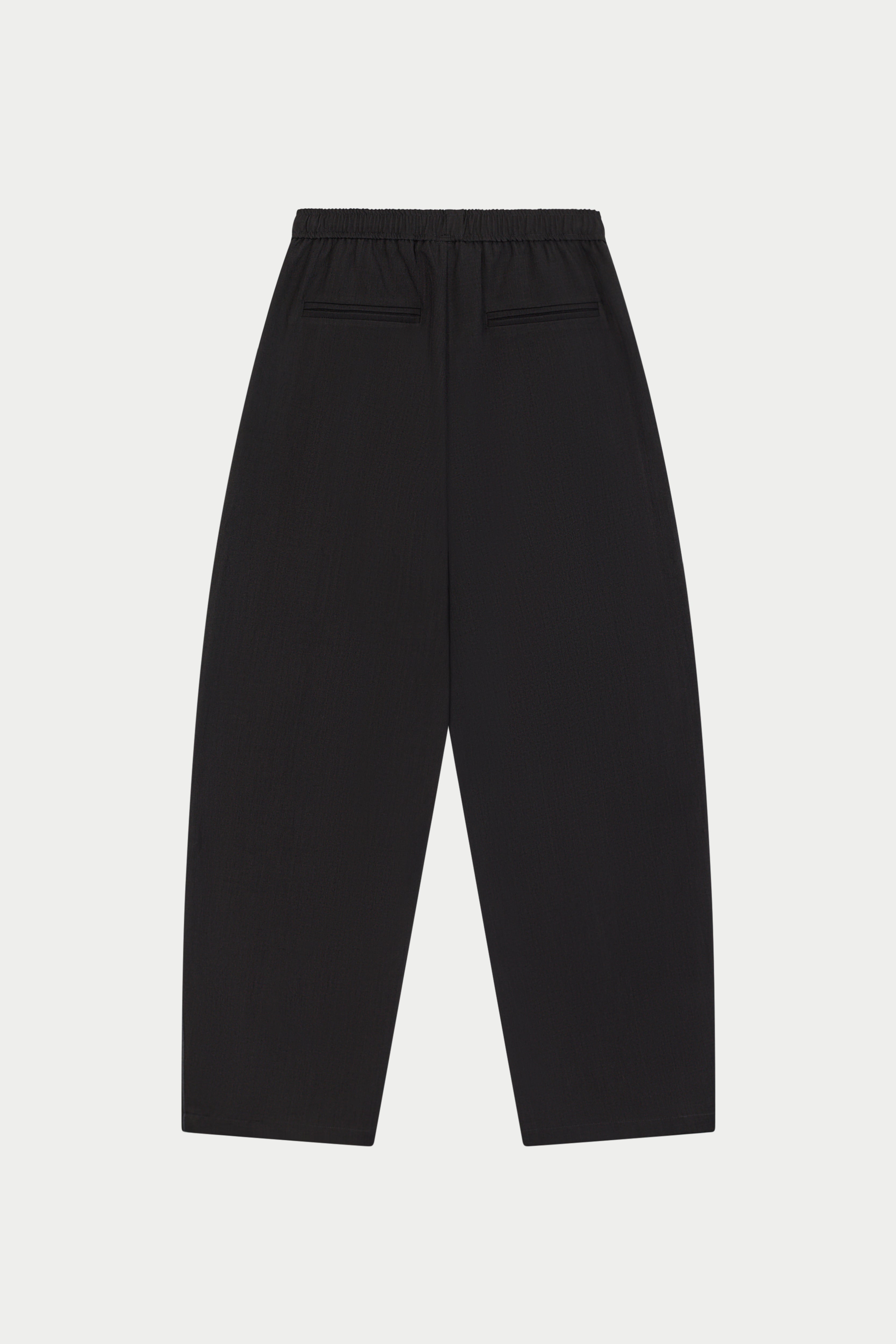 PIPED BARREL LEG TROUSERS - CHARCOAL