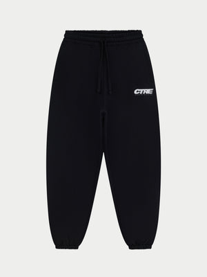 RETRO SPORT CTRE GRAPHIC CUFFED JOGGER - BLACK