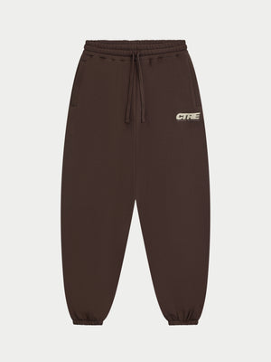 RETRO SPORT CTRE GRAPHIC CUFFED JOGGER - BROWN
