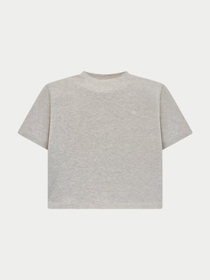 SHOULDER PAD T-SHIRT - GREY MARL