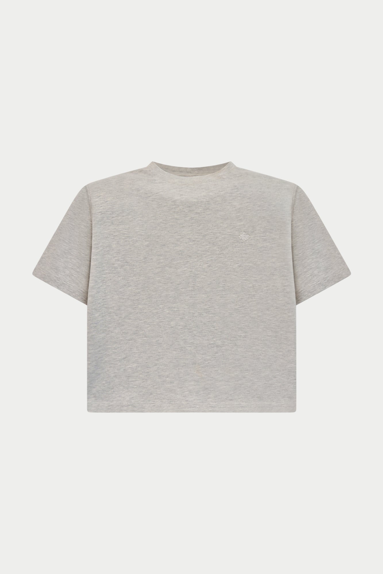 SHOULDER PAD T-SHIRT - GREY MARL