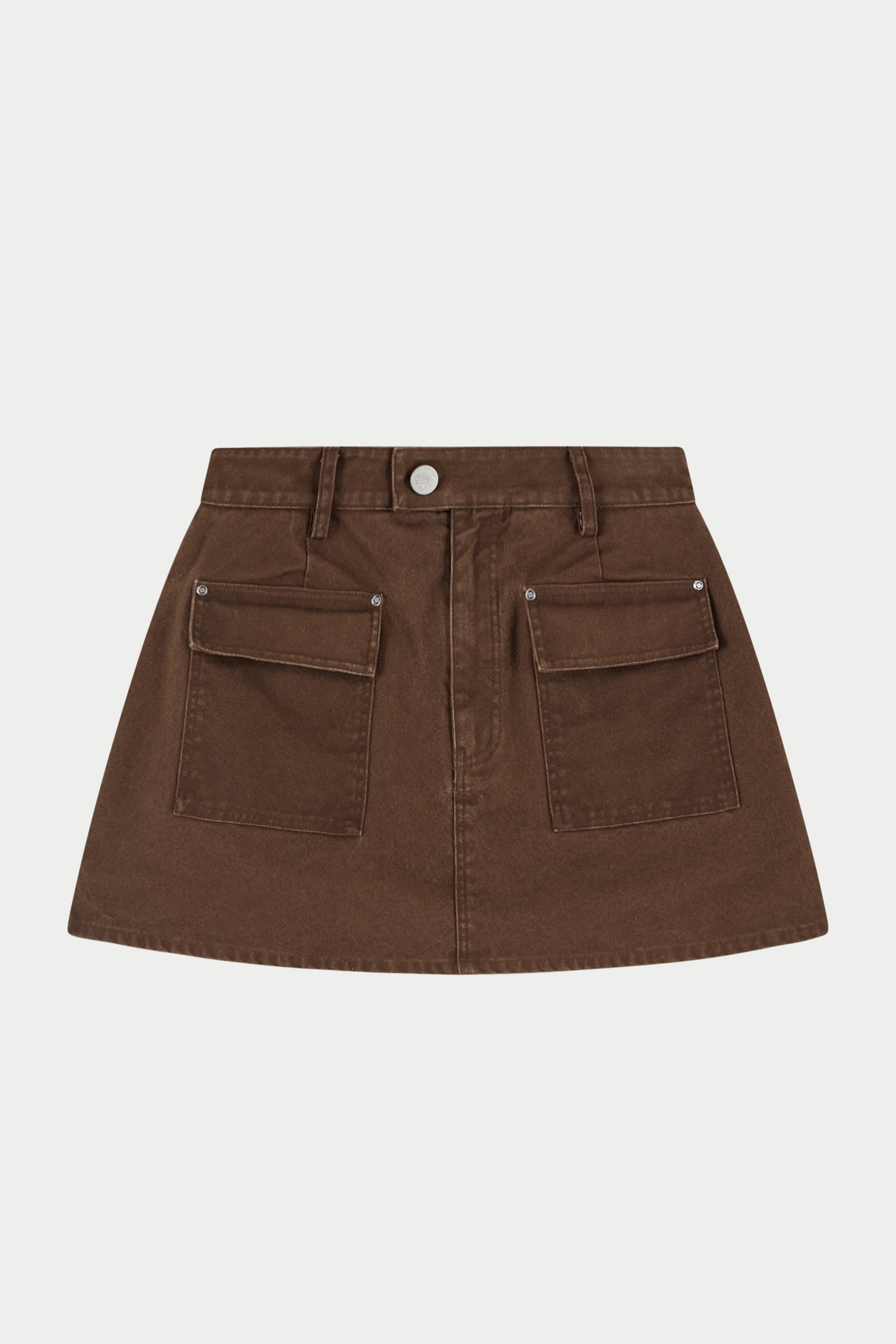 WASHED MINI SKORT - CHOCOLATE
