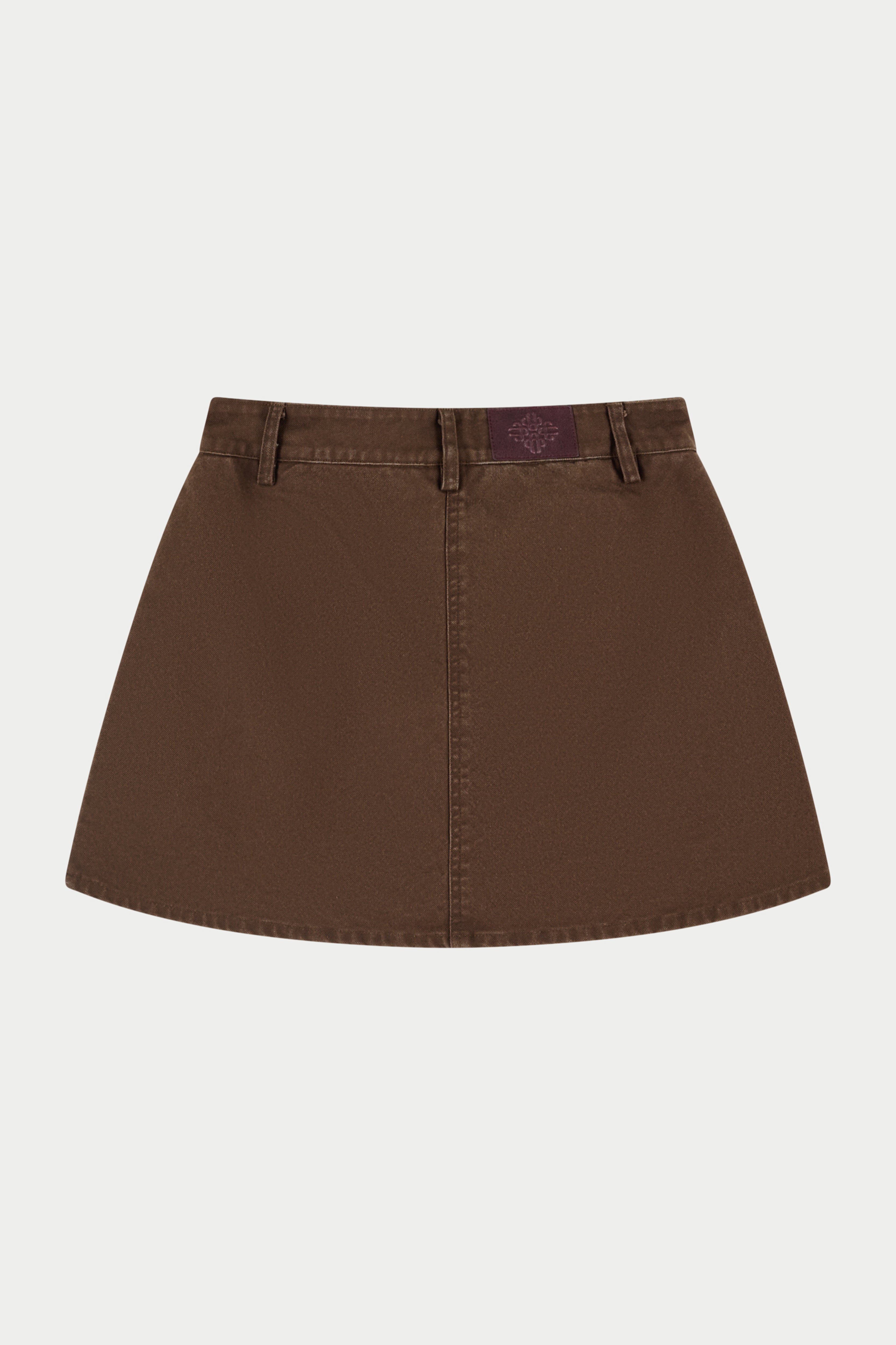 WASHED MINI SKORT - CHOCOLATE