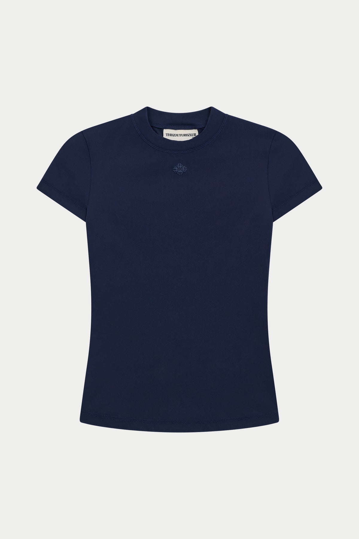 SCULPTING STRETCH EMBLEM BABY TEE - DARK NAVY