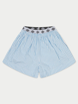 EMBLEM STRIPE SHORTS - BLUE