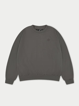 EMBLEM OVERSIZED SWEATSHIRT - CHARCOAL