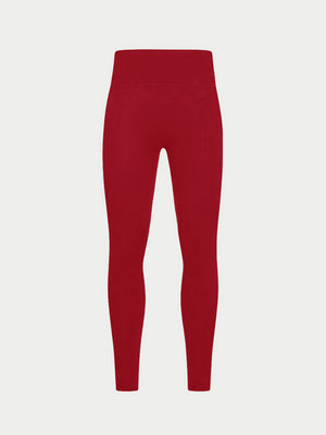 SCULPTING STRETCH EMBLEM LEGGINGS - CHERRY