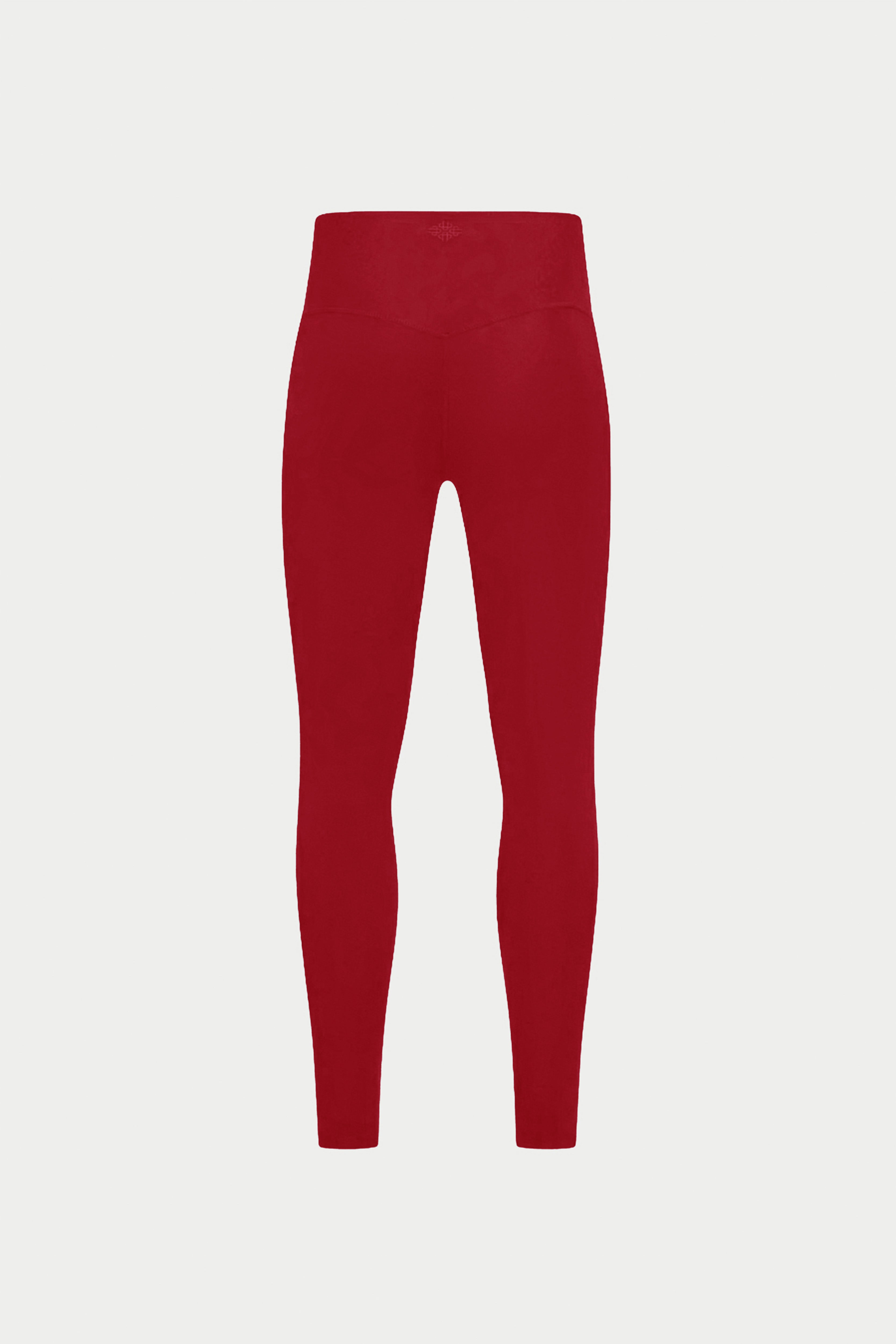 SCULPTING STRETCH EMBLEM LEGGINGS - CHERRY