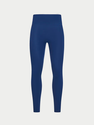 SCULPTING STRETCH EMBLEM LEGGINGS - BLUE