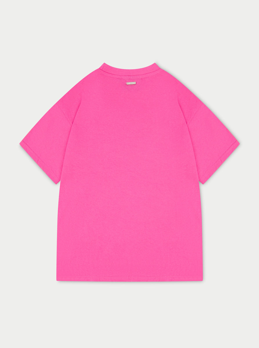BUBBLE LOGO OVERSIZED T-SHIRT - PINK – The Couture Club