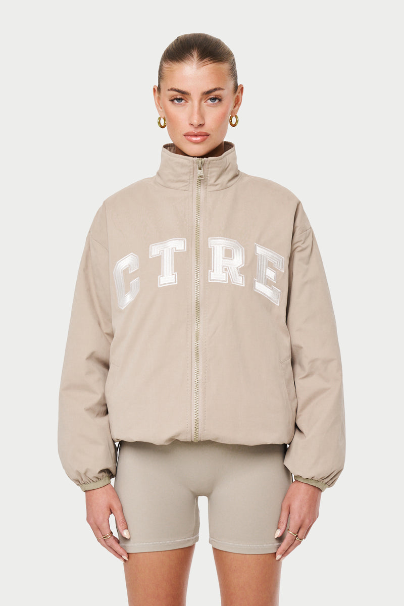 CTRE VARSITY TRACK JACKET - BEIGE