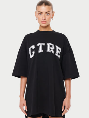 CTRE T-SHIRT DRESS - BLACK