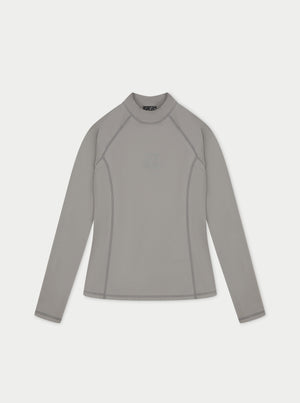 CTRE LONG SLEEVE MOCK NECK TOP - GREY