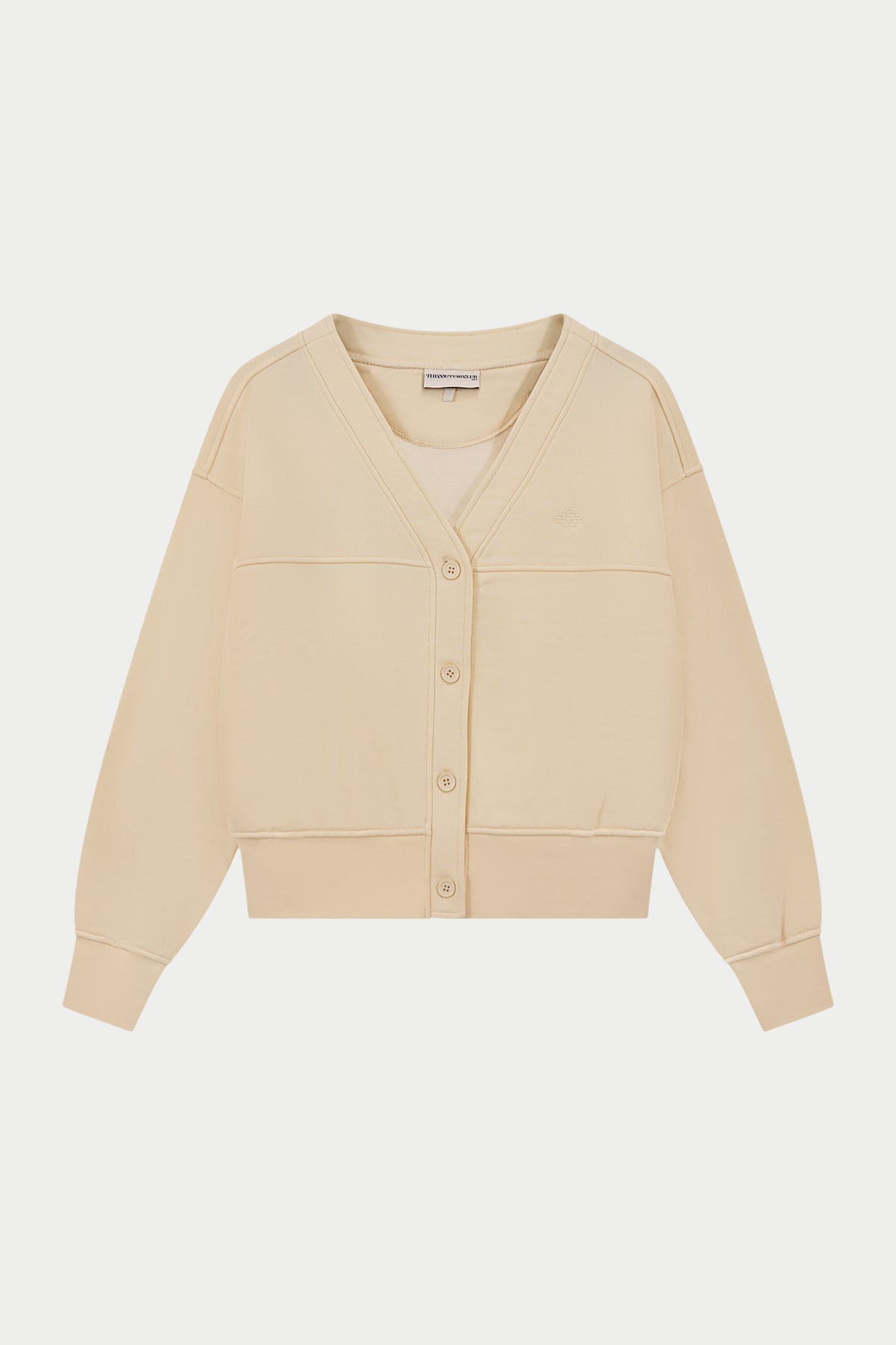 OVERSIZED JERSEY CARDIGAN - BUTTERMILK