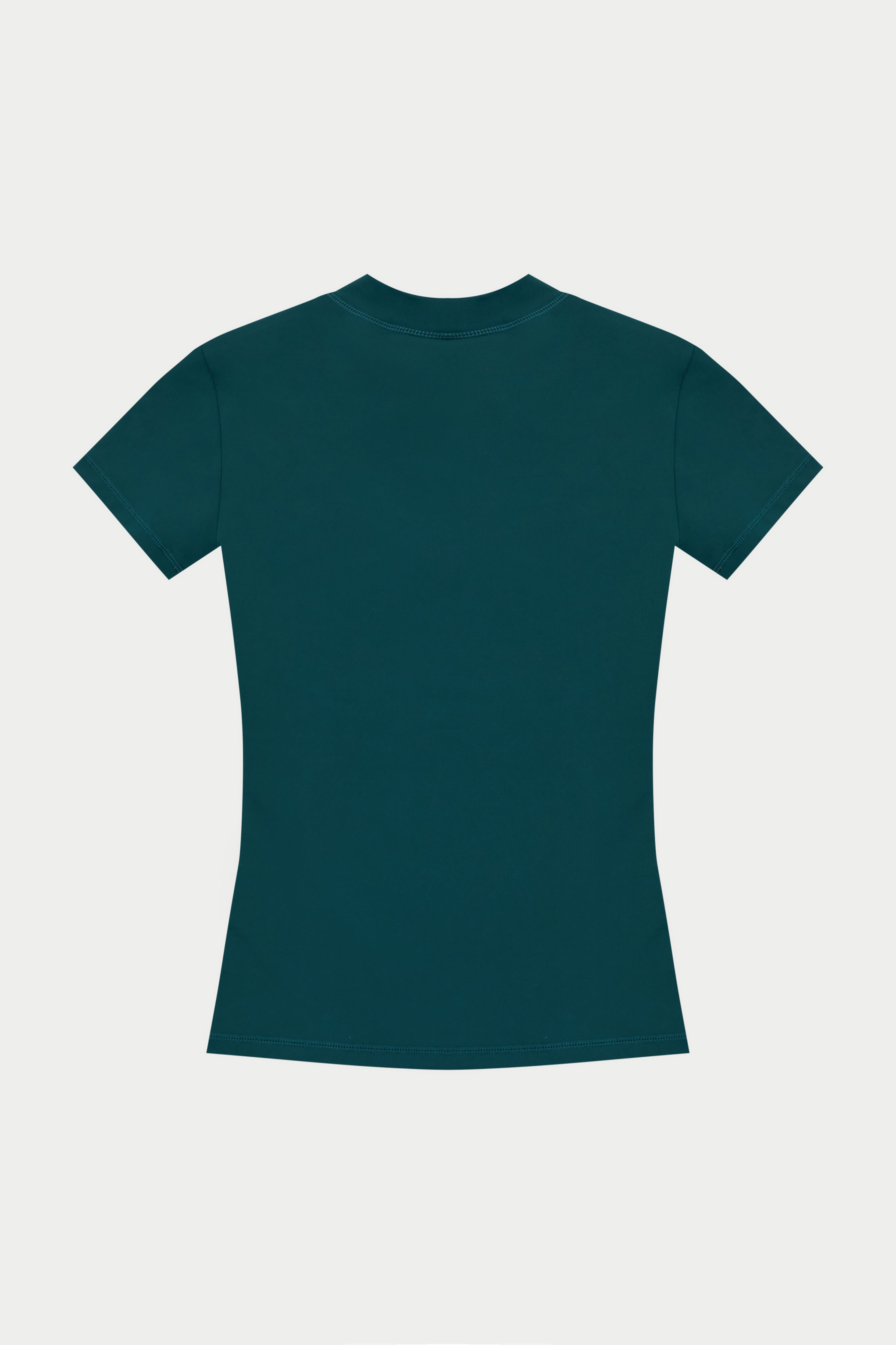 SCULPTING STRETCH EMBLEM BABY TEE - FOREST GREEN