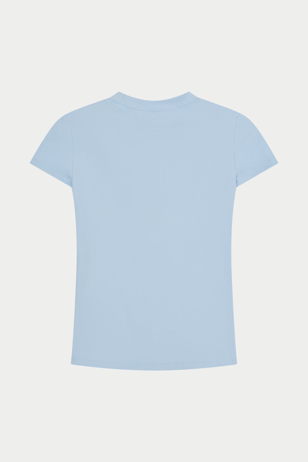 SCULPTING STRETCH EMBLEM BABY TEE - POWDER BLUE