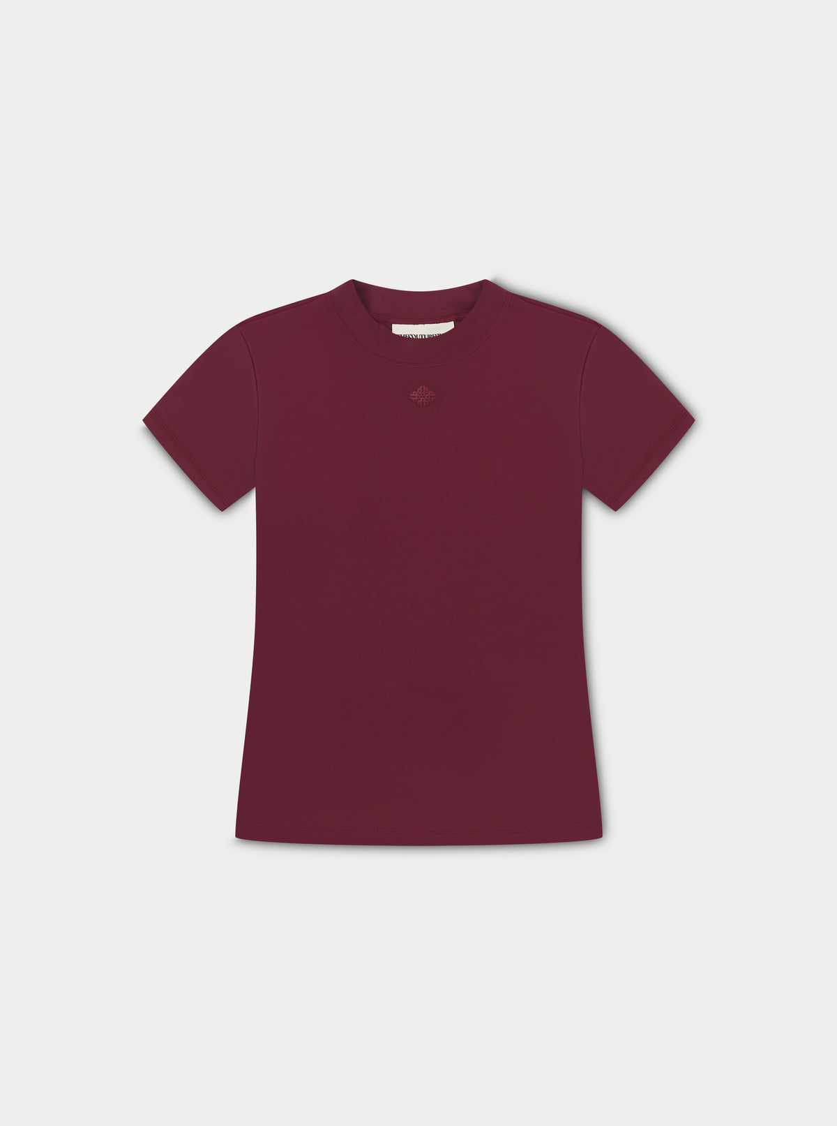 Sculpting Stretch Emblem Baby Tee - Black