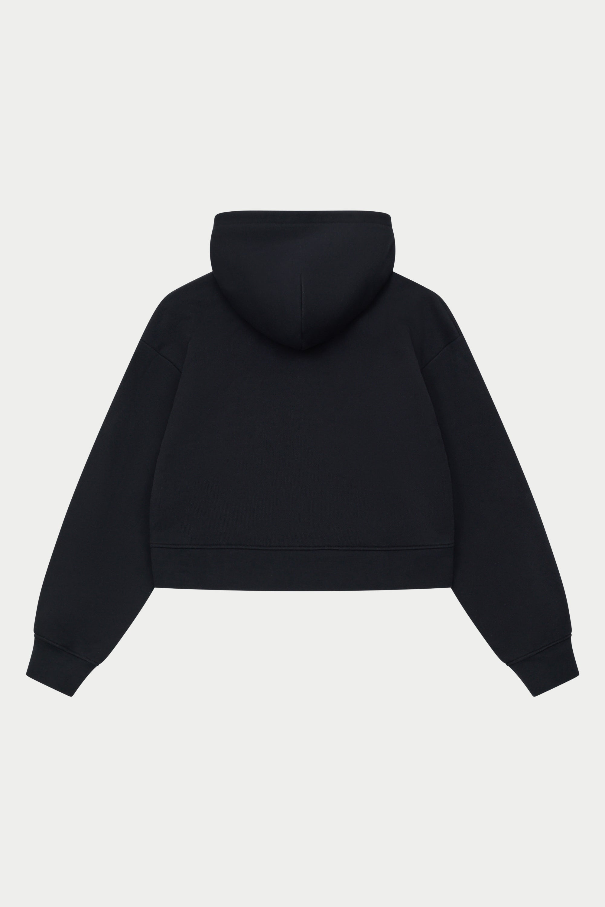 CTRE APPLIQUE ZIP THROUGH HOODIE - BLACK