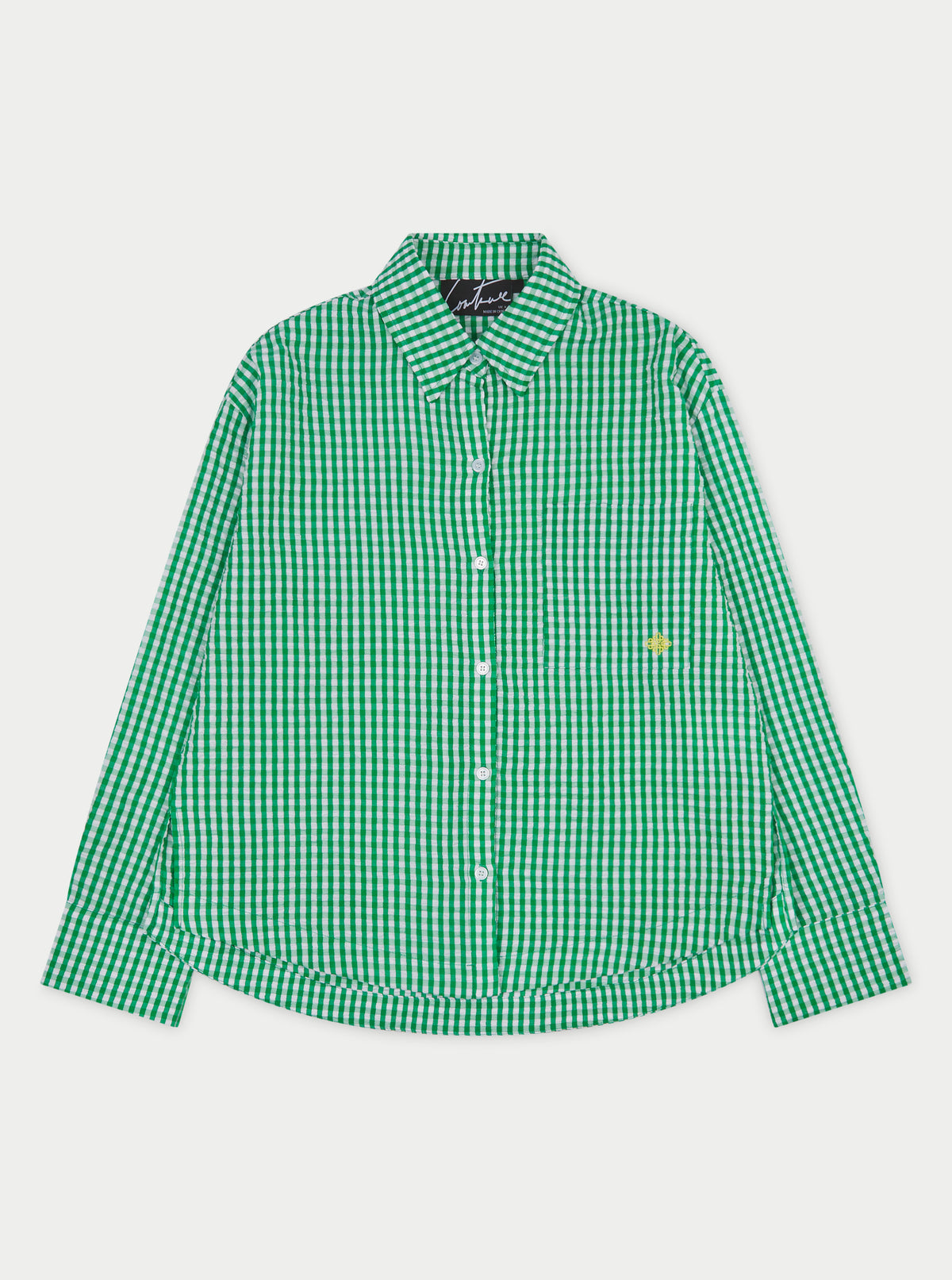 Oversized Gingham Shirt - Green