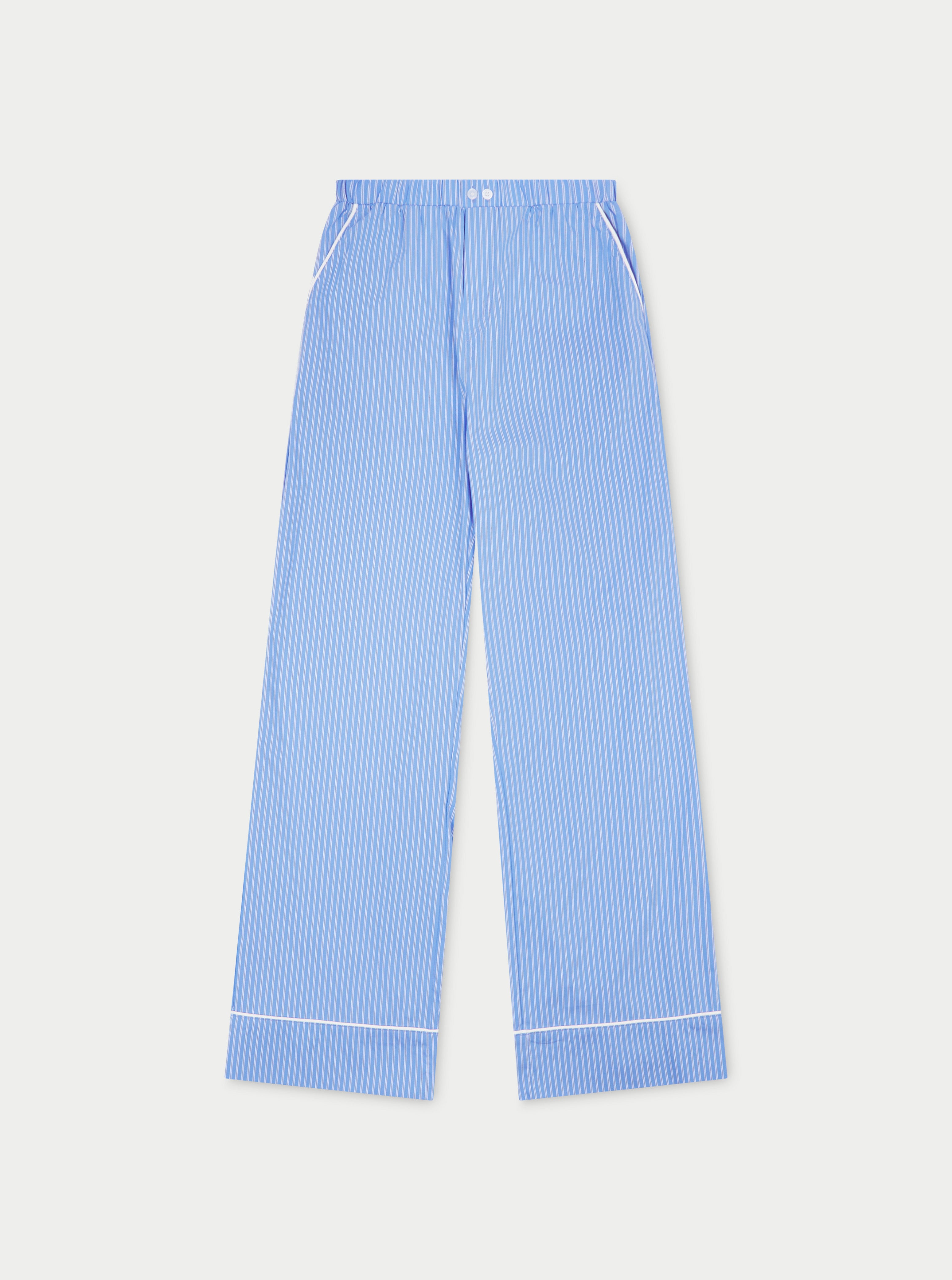 STRIPE PIPED EMBLEM TROUSERS