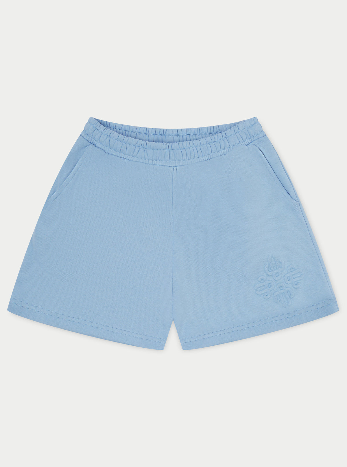 EMBLEM EMBOSSED SHORTS - BLUE