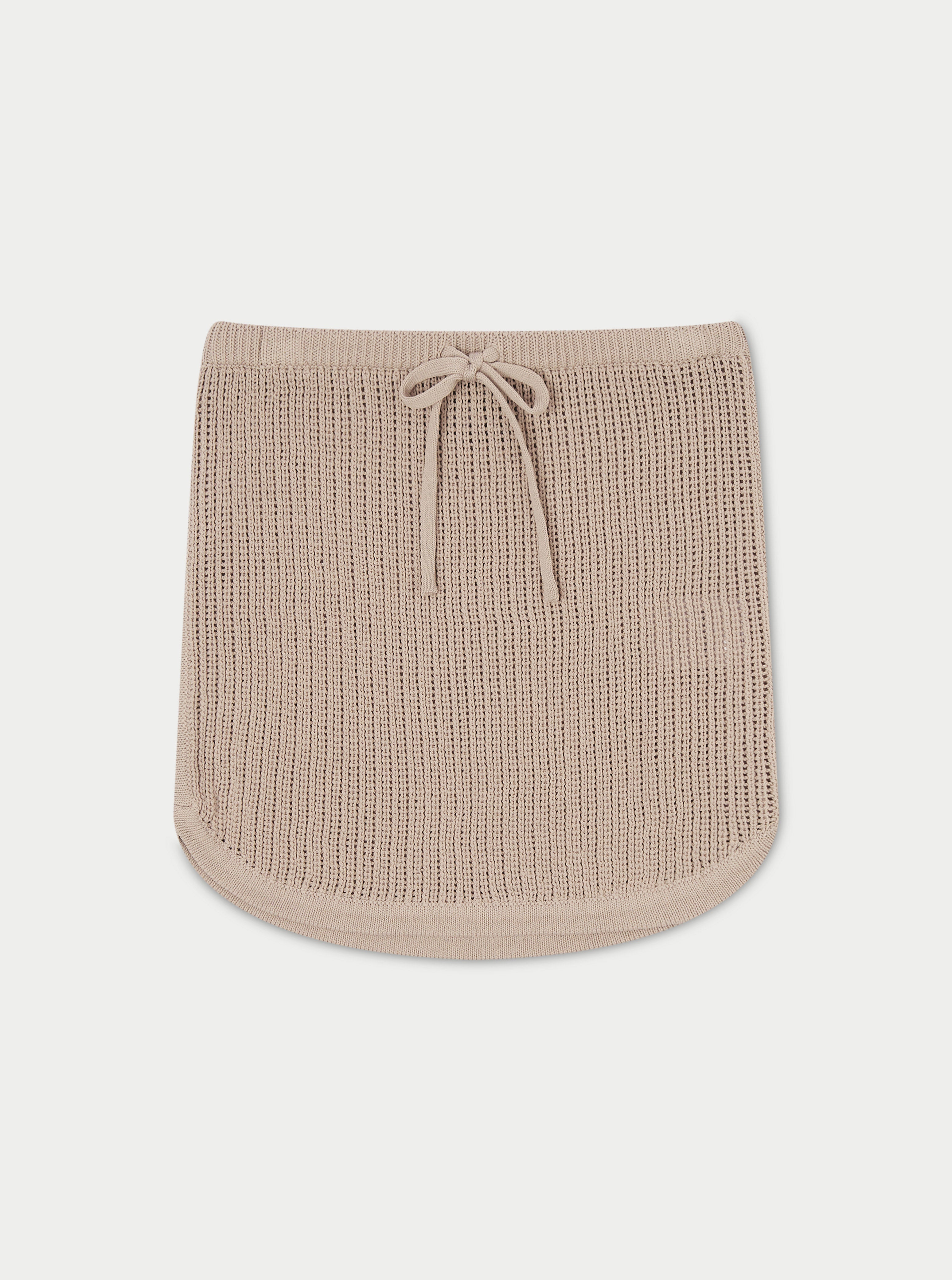 KNITTED SKIRT - BEIGE