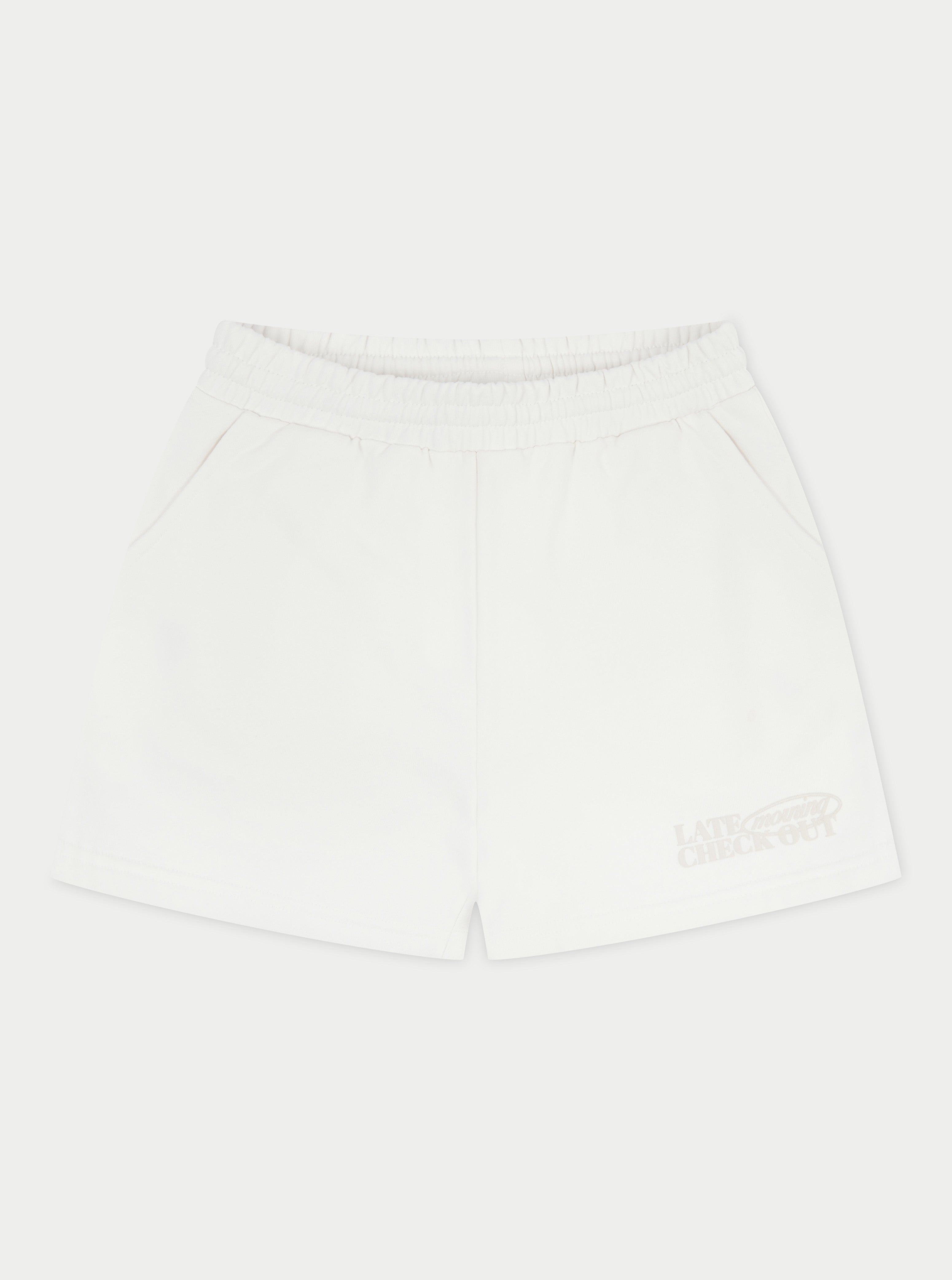 LATE CHECKOUT SHORTS OFF WHITE