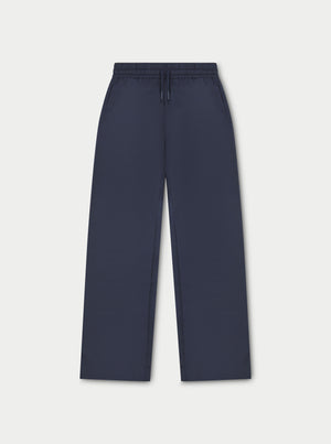 SATIN EMBLEM TROUSERS - NAVY