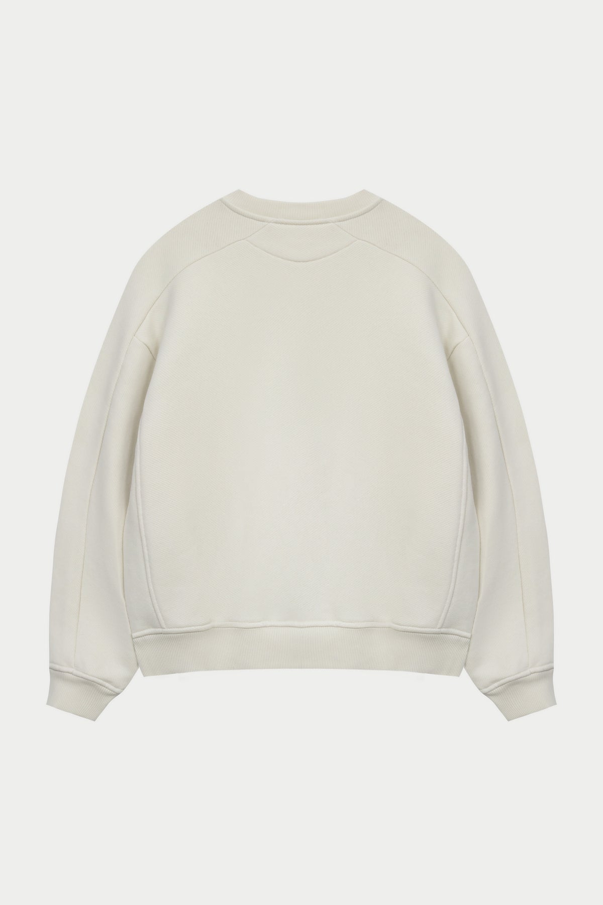 LAUNDERED CLASSICS SEAM DETAIL SWEATSHIRT - ECRU