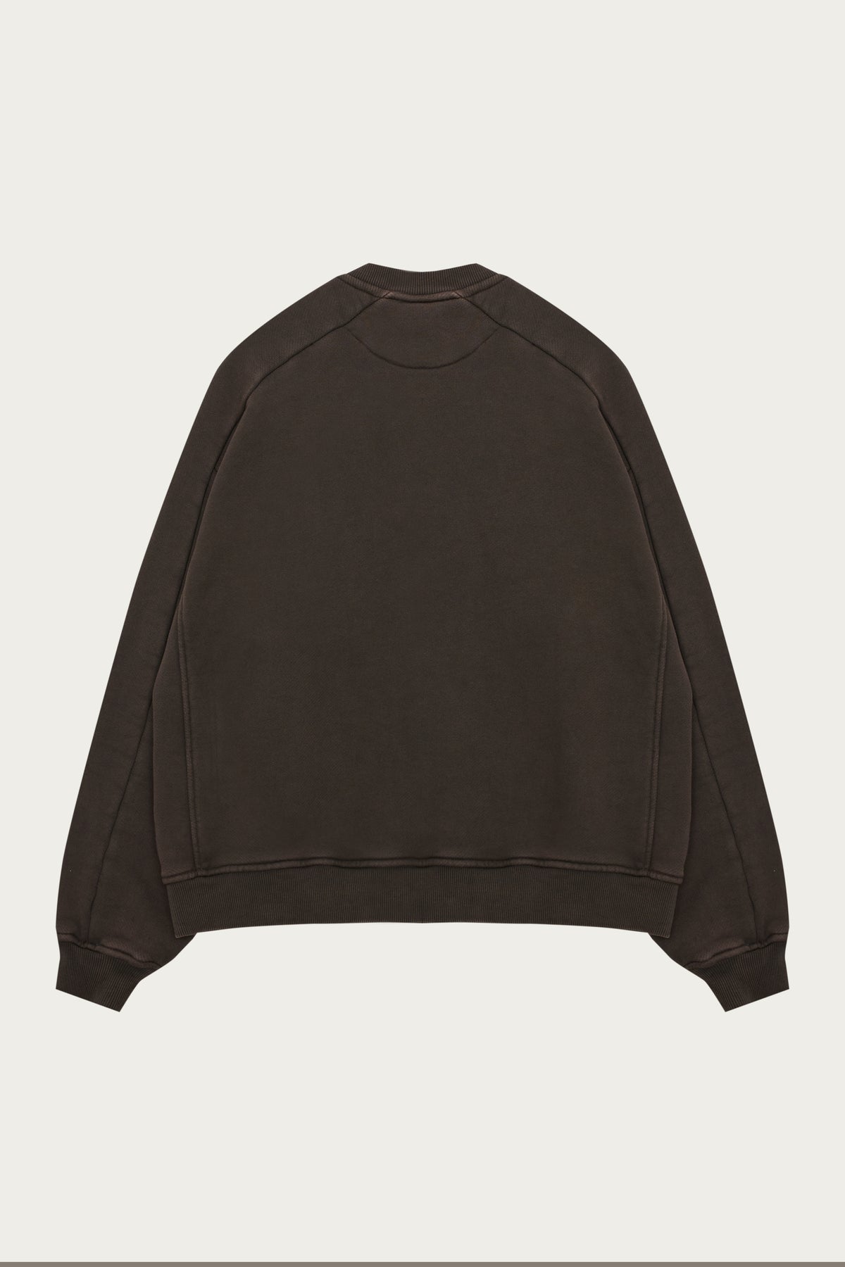 LAUNDERED CLASSICS SEAM DETAIL SWEATSHIRT - WASHED BROWN