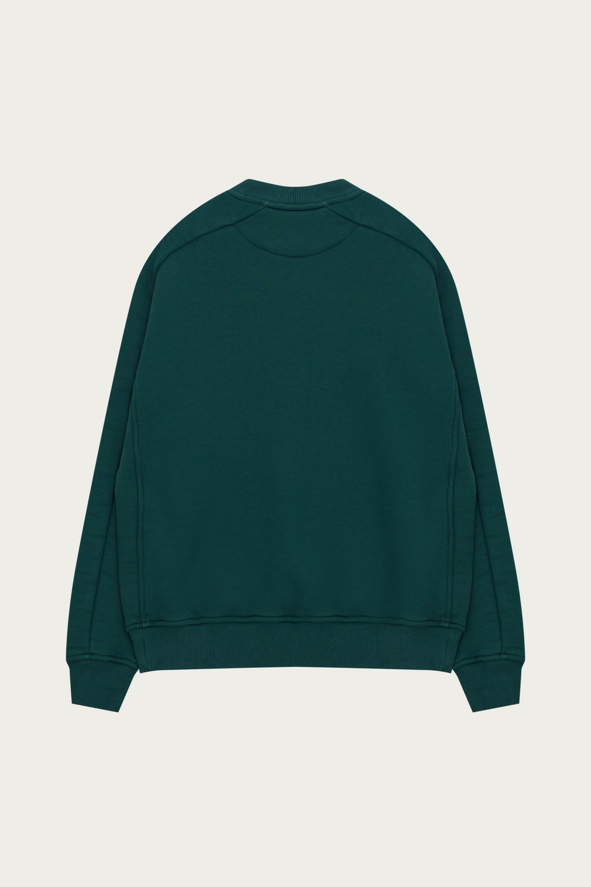 LAUNDERED CLASSICS SEAM DETAIL SWEATSHIRT - GREEN