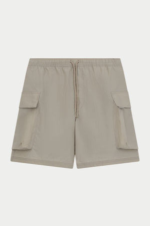 CARGO POCKET SWIM SHORTS - BEIGE