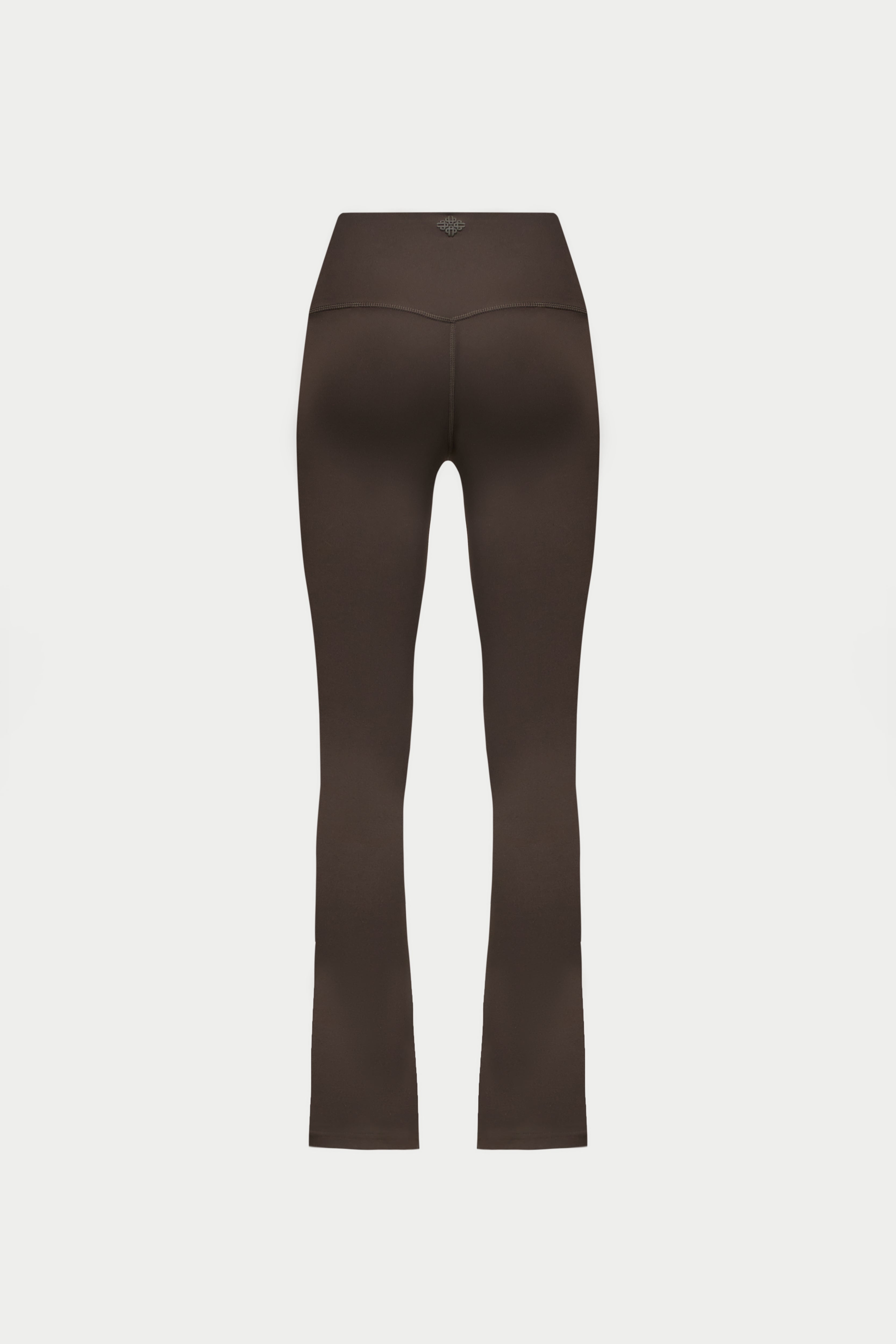 SCULPTING STRETCH ZIP HEM LEGGINGS - CHOCOLATE