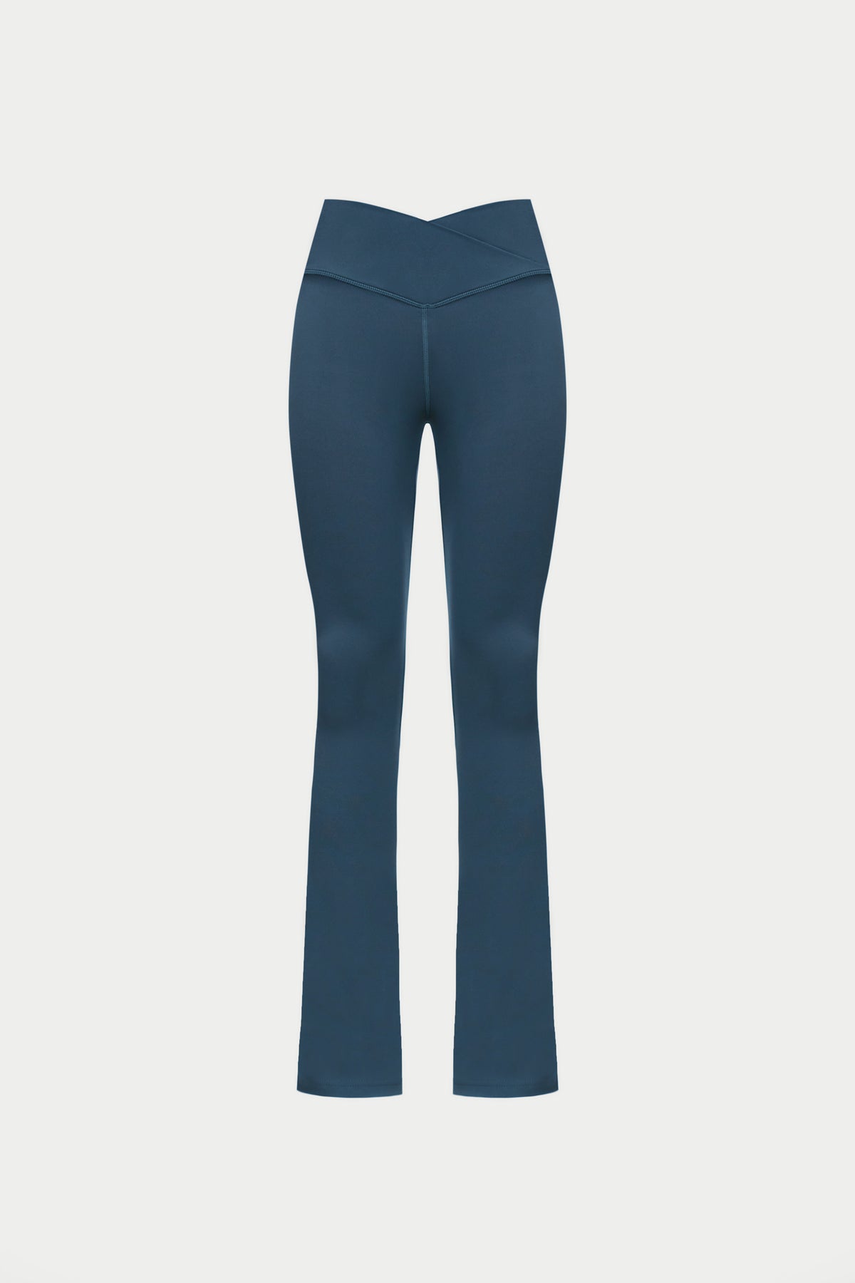 SCULPTING STRETCH ZIP HEM LEGGINGS - PETROL BLUE