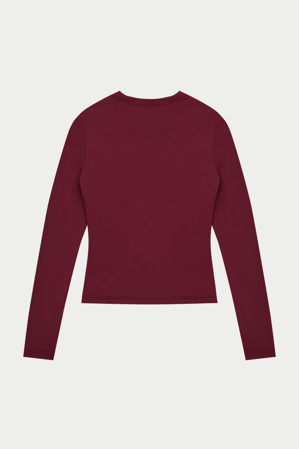 SCULPTING STRETCH LONG SLEEVE TOP - BURGUNDY