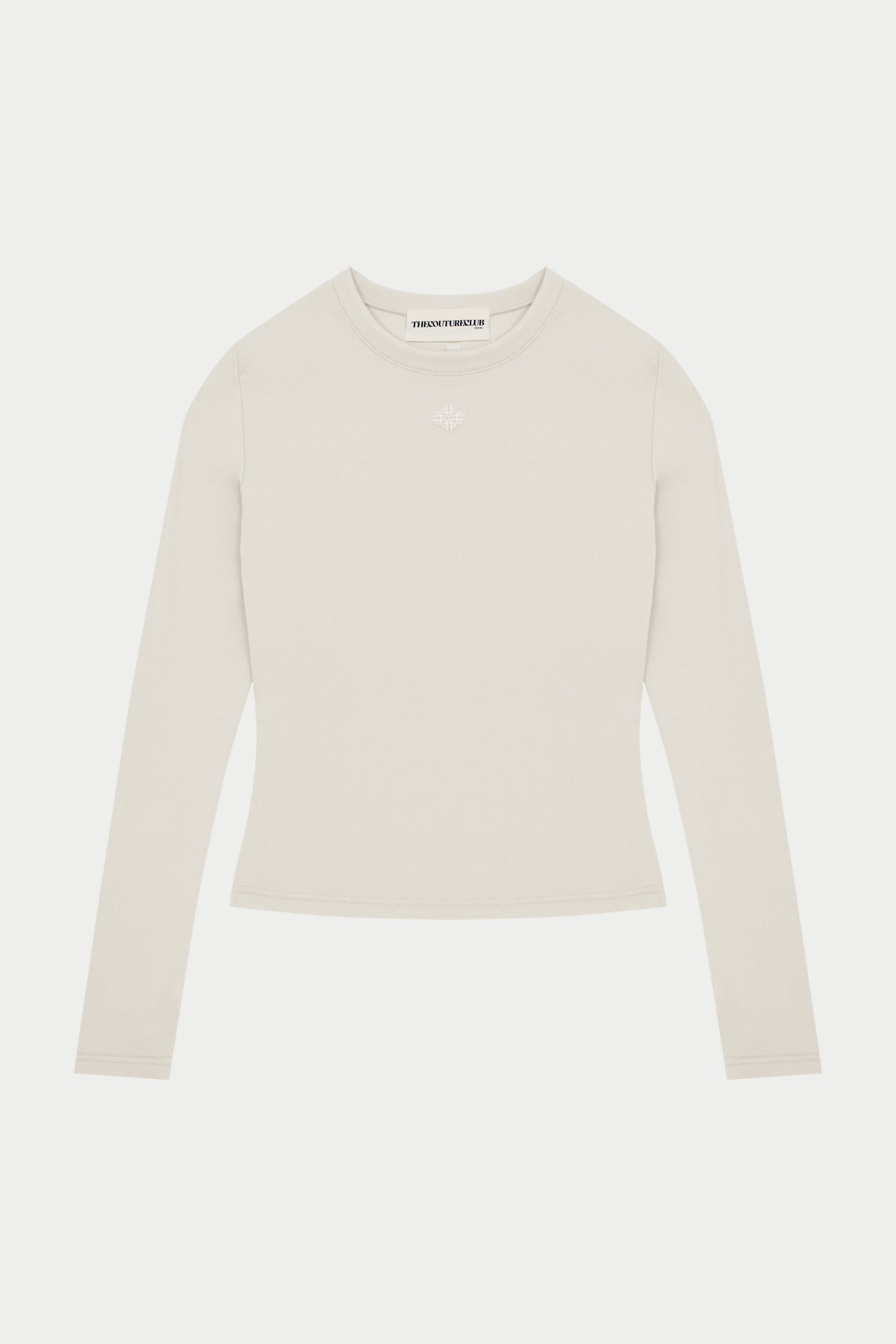 SCULPTING STRETCH LONG SLEEVE TOP - BONE