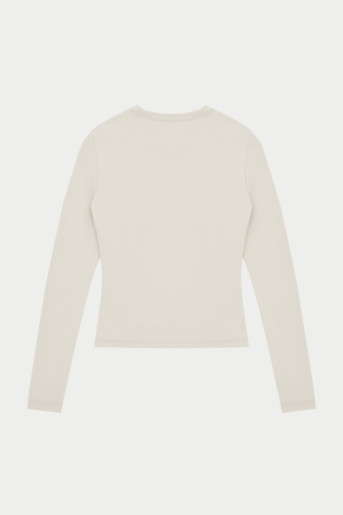 SCULPTING STRETCH LONG SLEEVE TOP - BONE