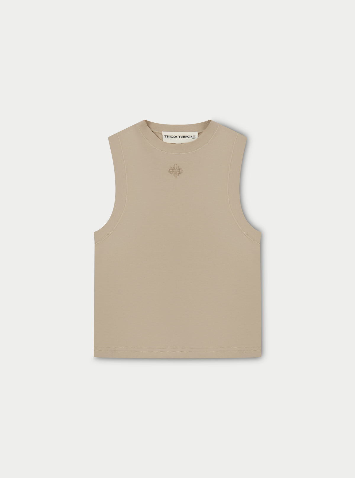 SOFT TOUCH HIGH NECK EMBLEM RACER - BEIGE