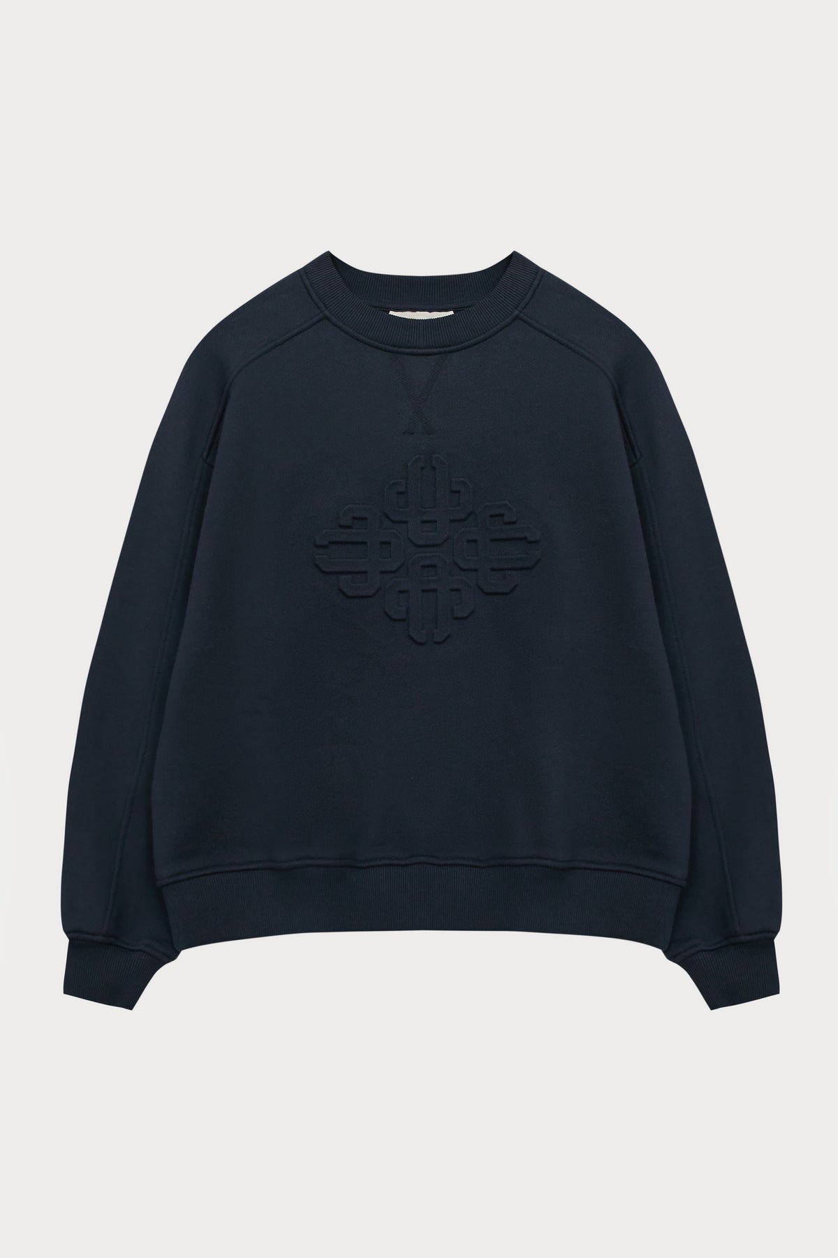 EMBOSSED SWEATSHIRT - NAVY