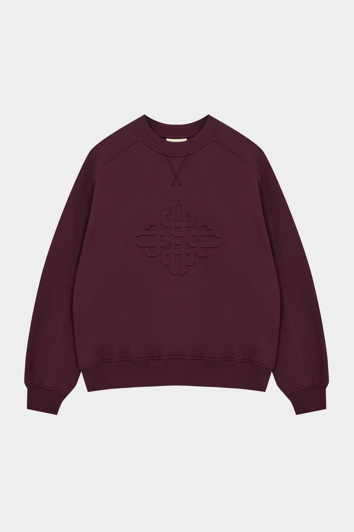 EMBOSSED SWEATSHIRT - PLUM
