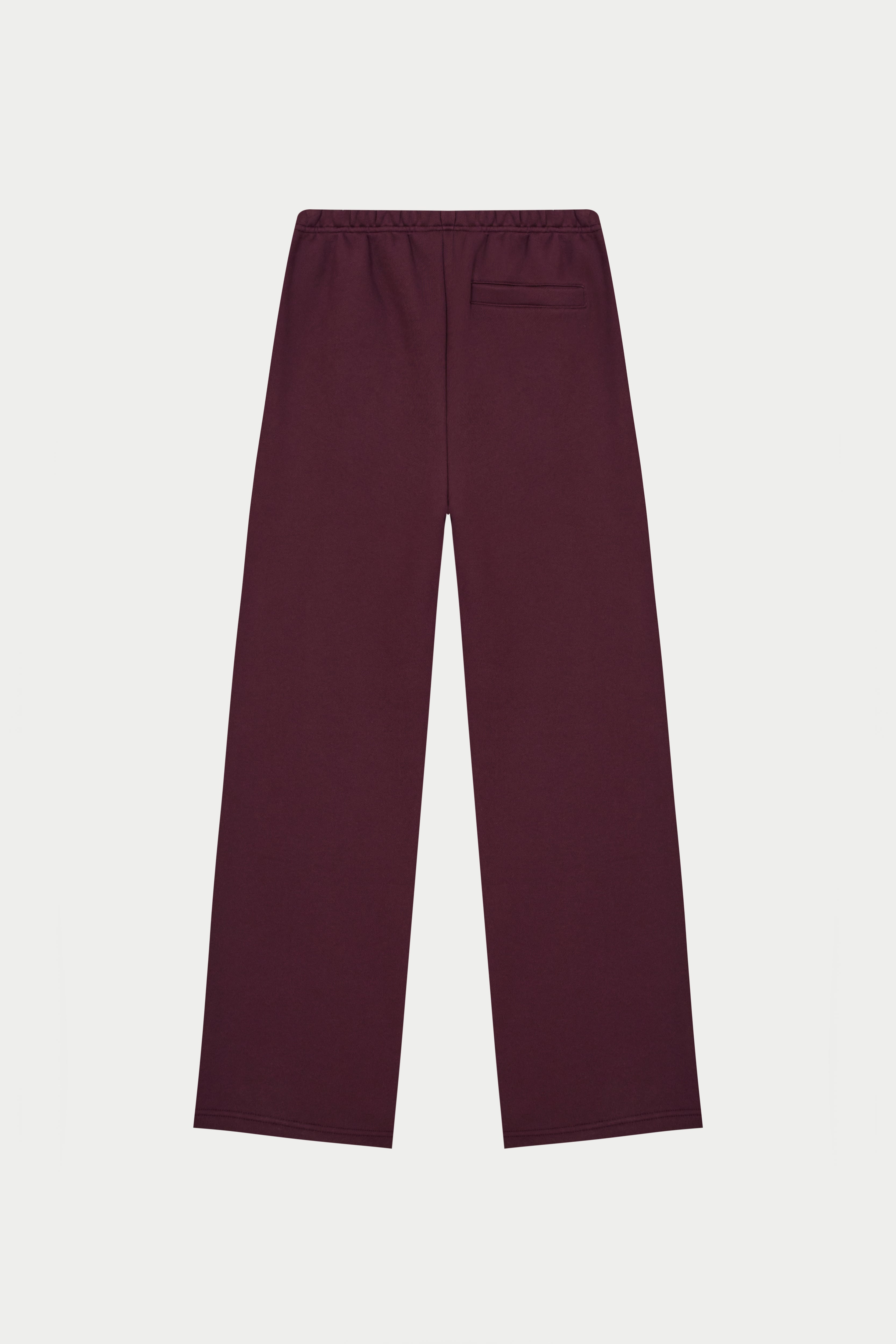 EMBOSSED STRAIGHT LEG JOGGERS - PLUM