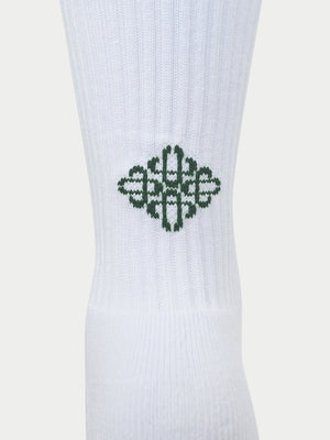 REVERSE EMBLEM COPYRIGHT SOCKS - GREEN