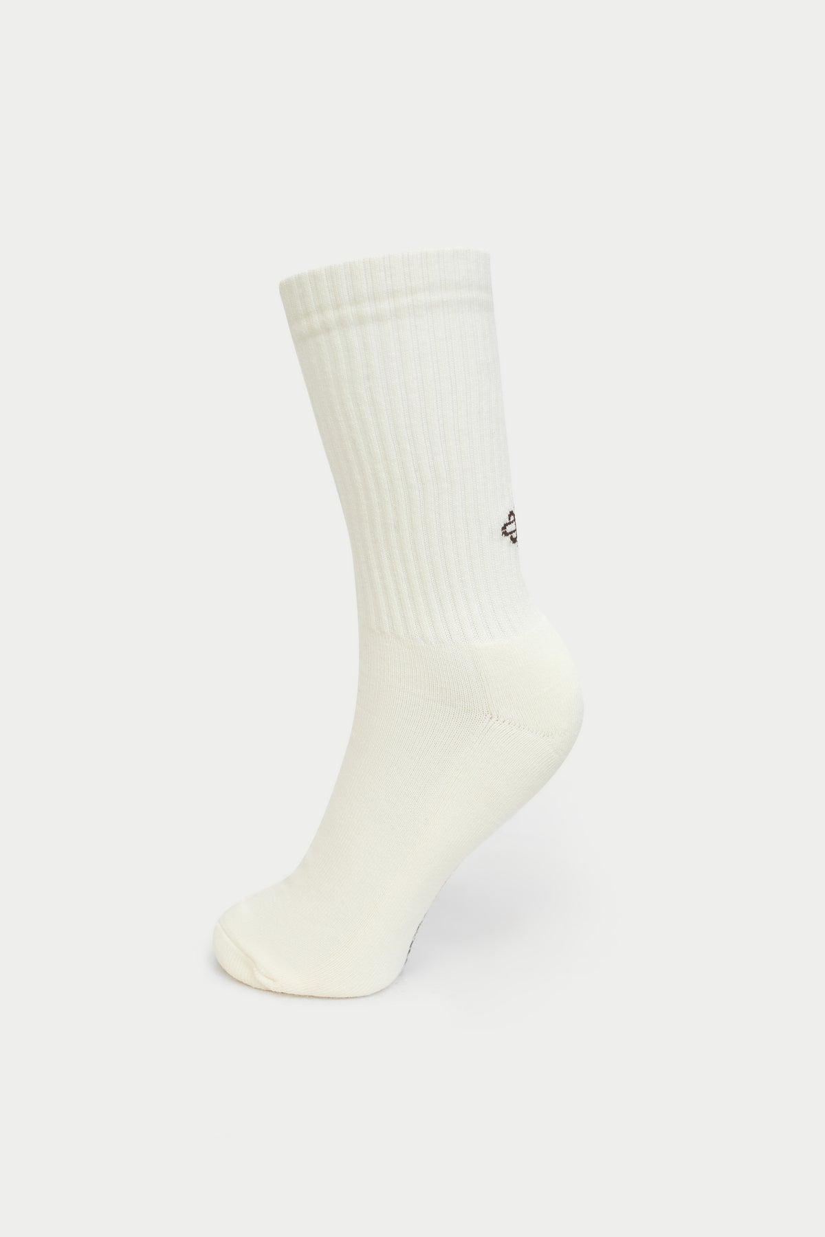 REVERSE EMBLEM COPYRIGHT SOCKS - OFF WHITE