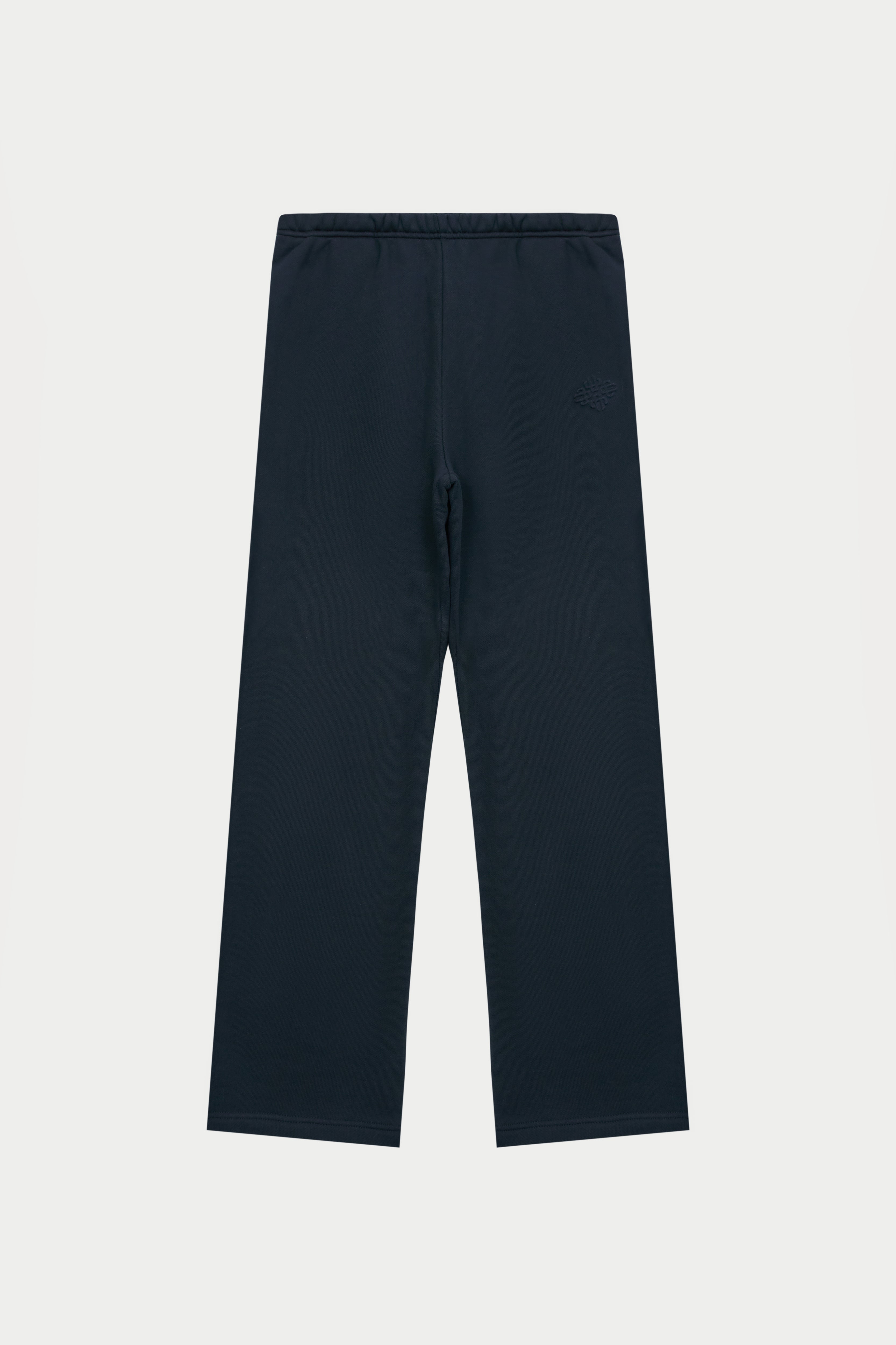 EMBOSSED STRAIGHT LEG JOGGERS - NAVY