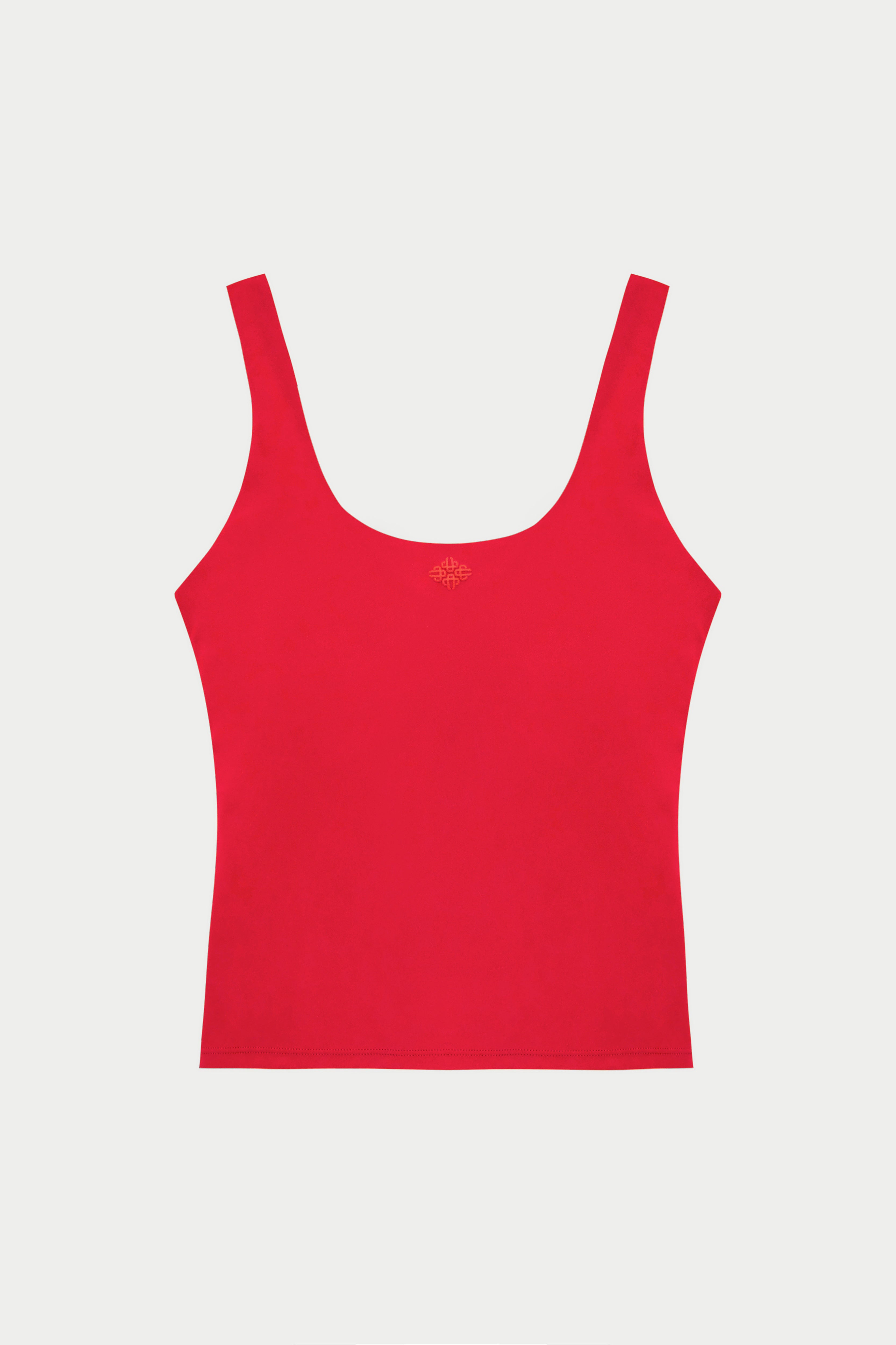SCULPTING STRETCH SCOOP NECK SPORTS TOP - RED