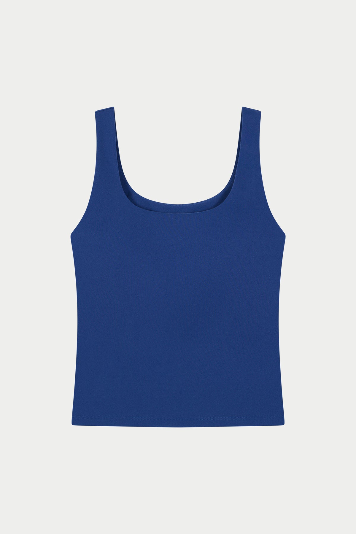 SCULPTING STRETCH SCOOP NECK SPORTS TOP - BLUE