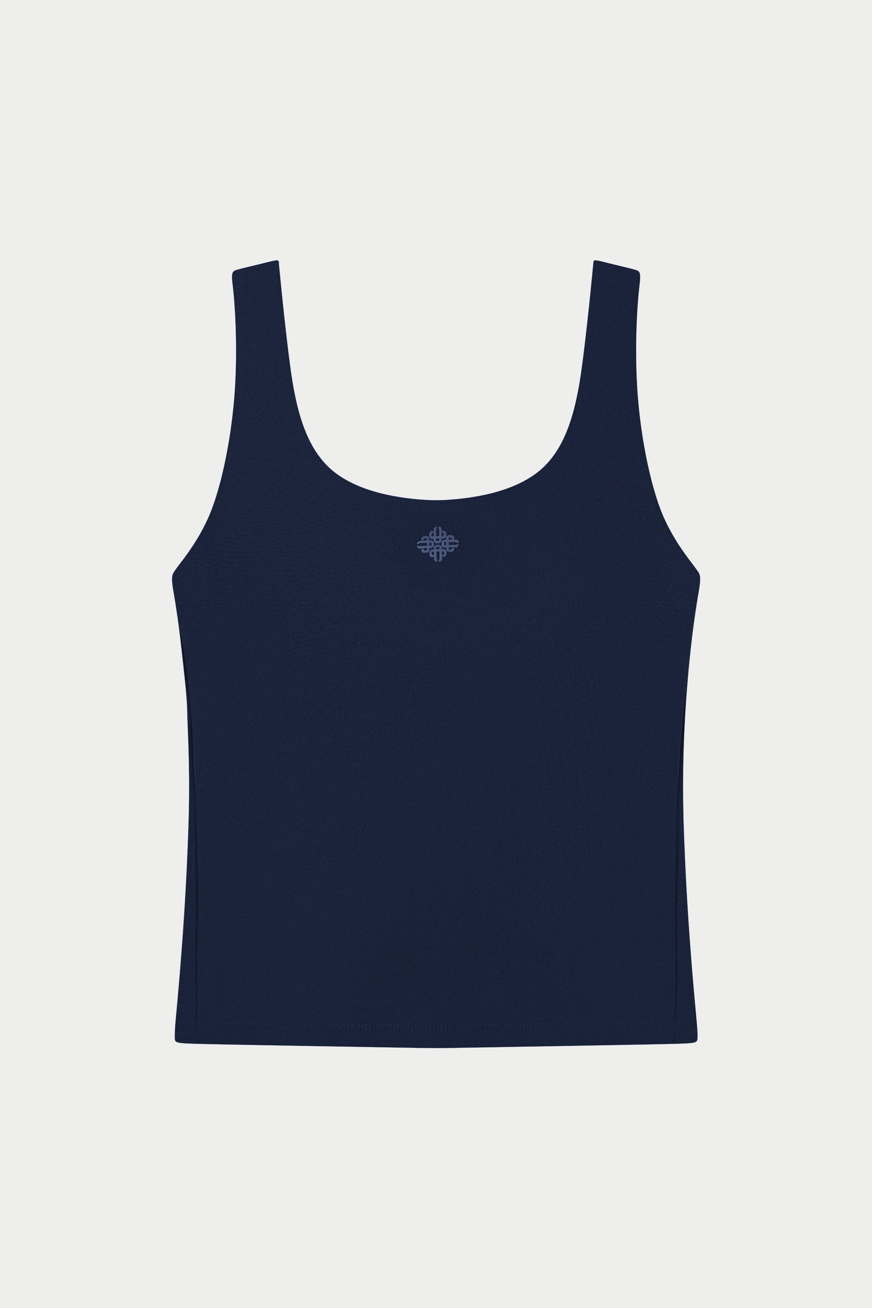 SCULPTING STRETCH SCOOP NECK SPORTS TOP - DARK NAVY
